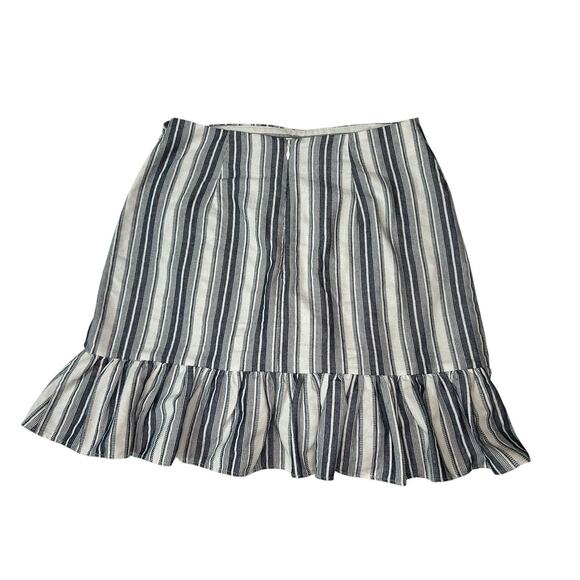 The Fifth Label Skirt Women’s Small Navy White Striped Ruffle Wrap Nautical Boho - Picture 5 of 6